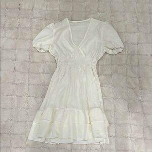 Elegant White Women's Dress